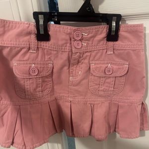 Y2k Pink pleated mini skirt